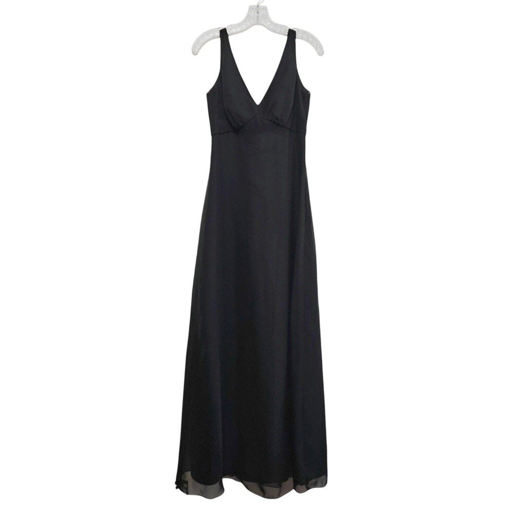 Whimsigoth Black‎ Sleeveless Chiffon Overlay Babydoll Gown Maxi Dress 10 Witchy